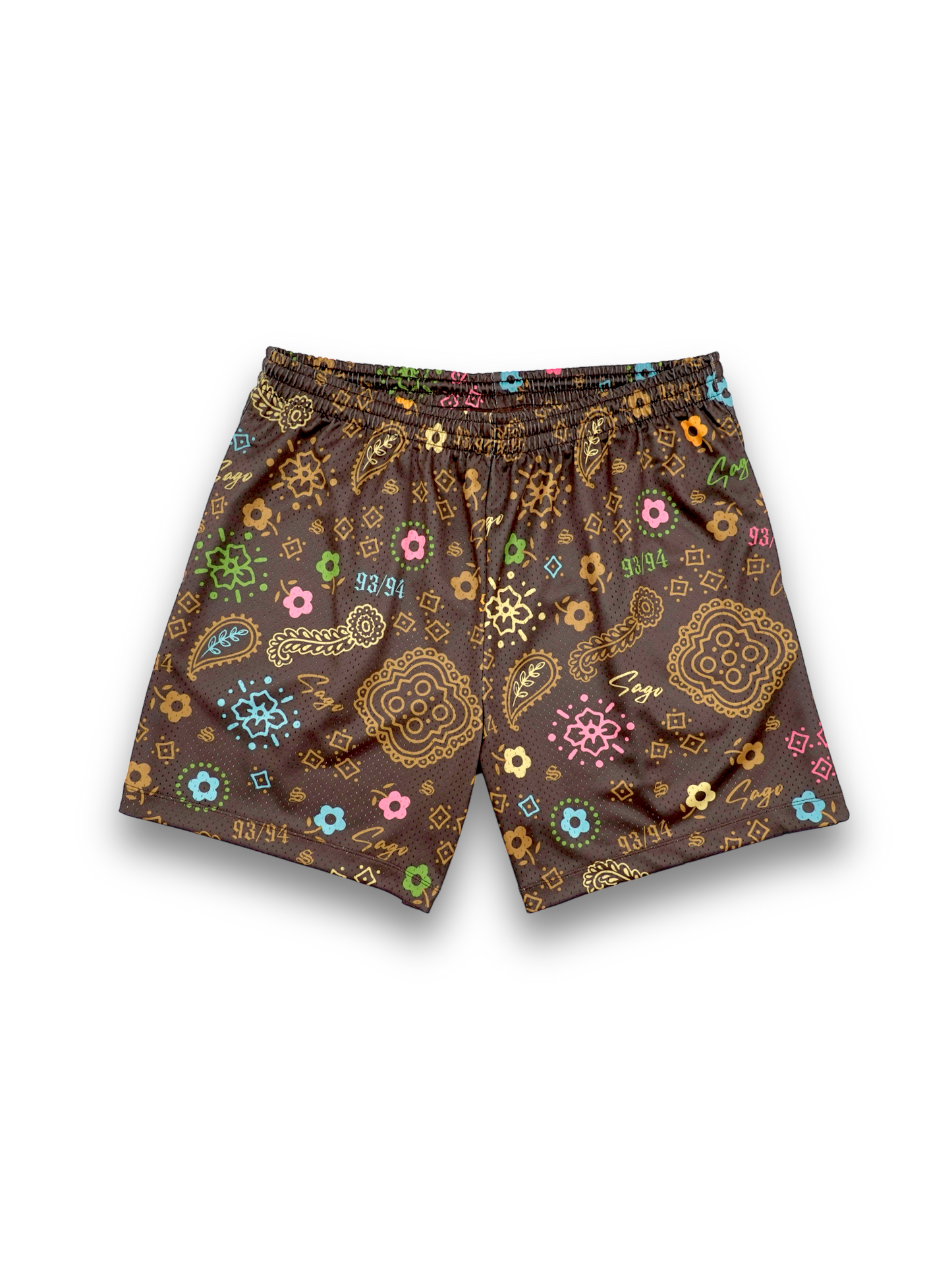 Multicolor paisley shorts (brown)