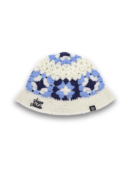 Blue crochet hat